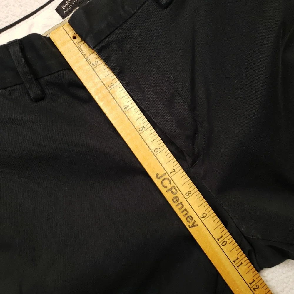Banana Republic Chino Pant Men 30x30 Black Mason Athletic Tapered Rapid Movement
